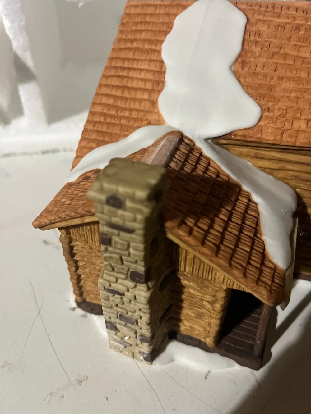 Department 56 New England Village timber Knoll log cabin no lite switch